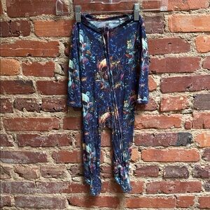 Bums and Roses Sherlock Bones Bamboo Footie, 9-12 months